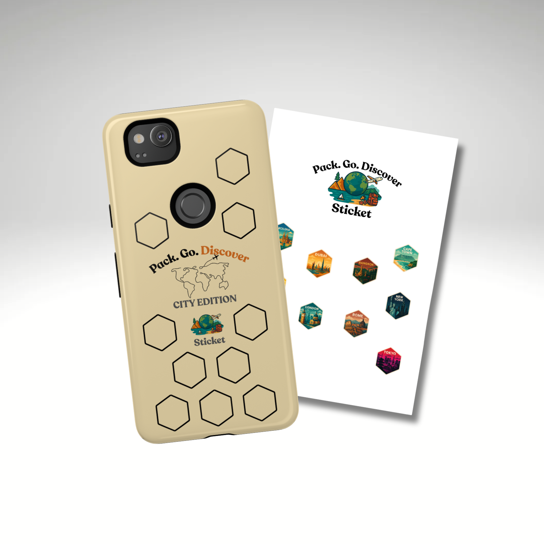 City Edition Phone Case for Google Phones + Sticker