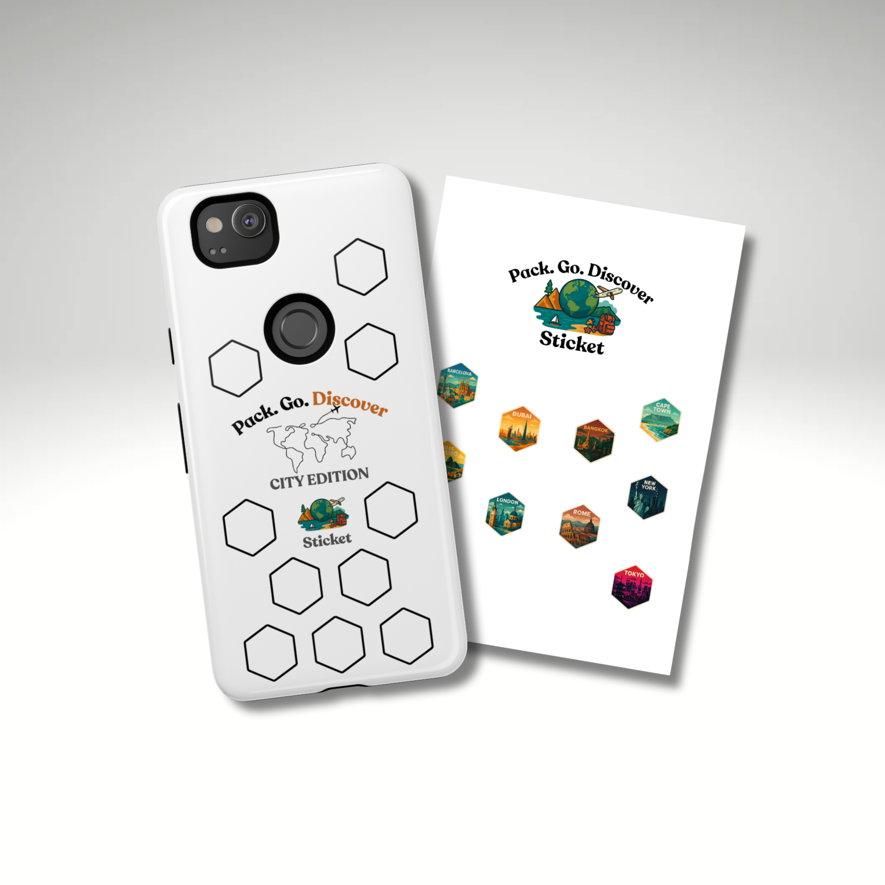 City Edition Phone Case for Google Phones + Sticker