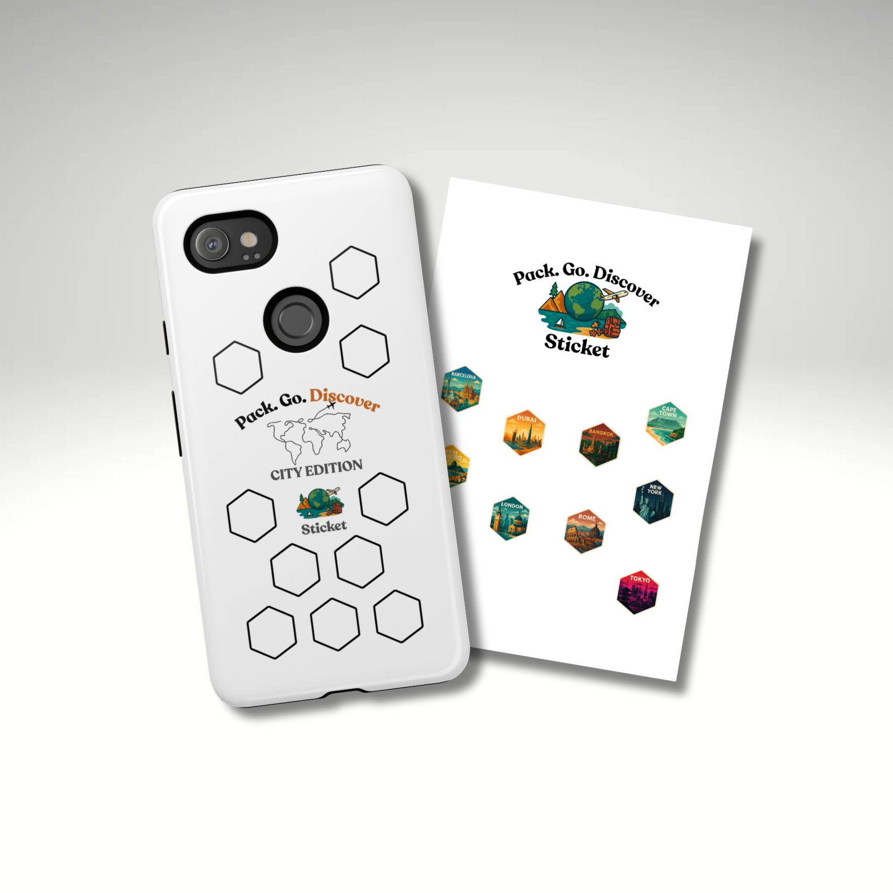 City Edition Phone Case for Google Phones + Sticker