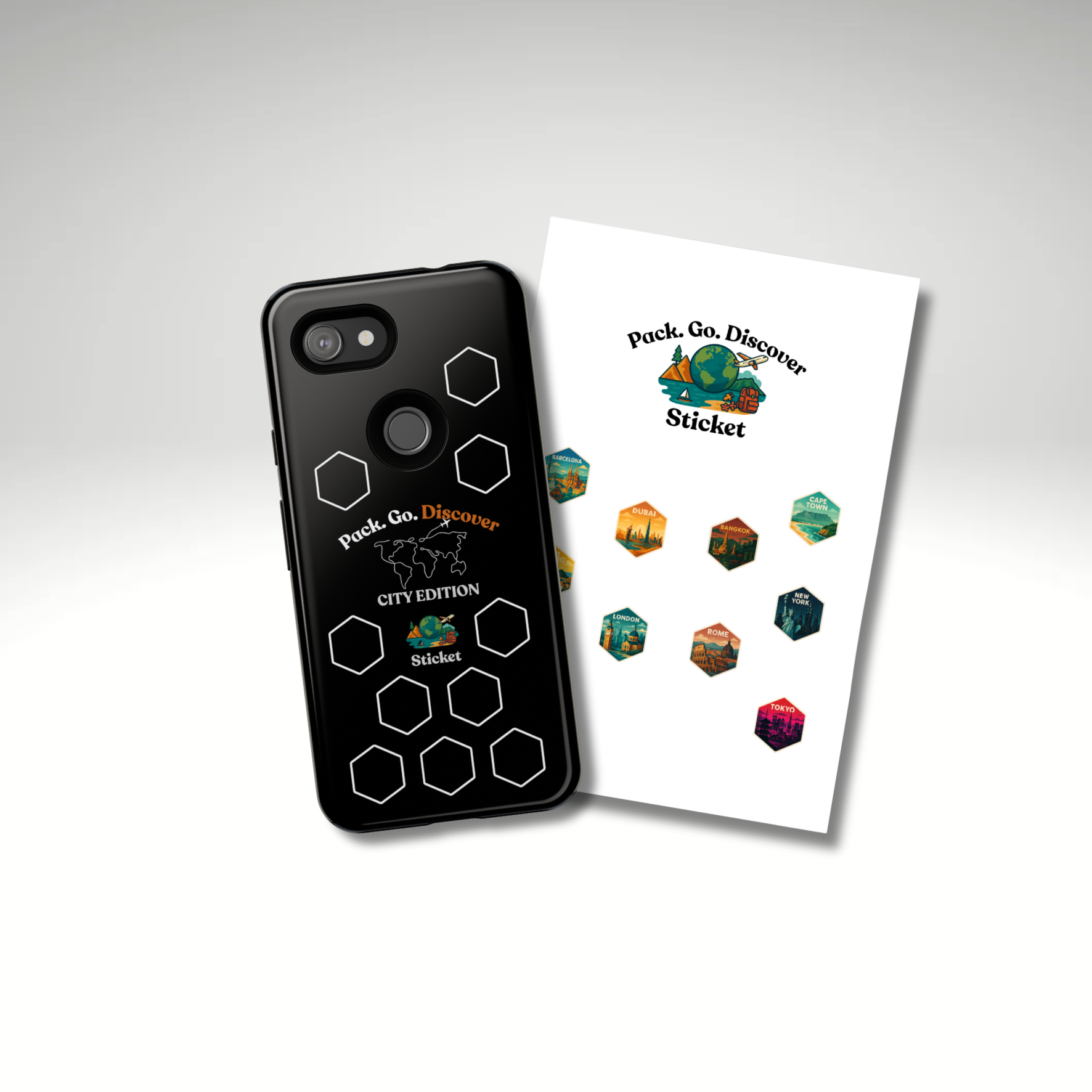 City Edition Phone Case for Google Phones + Sticker