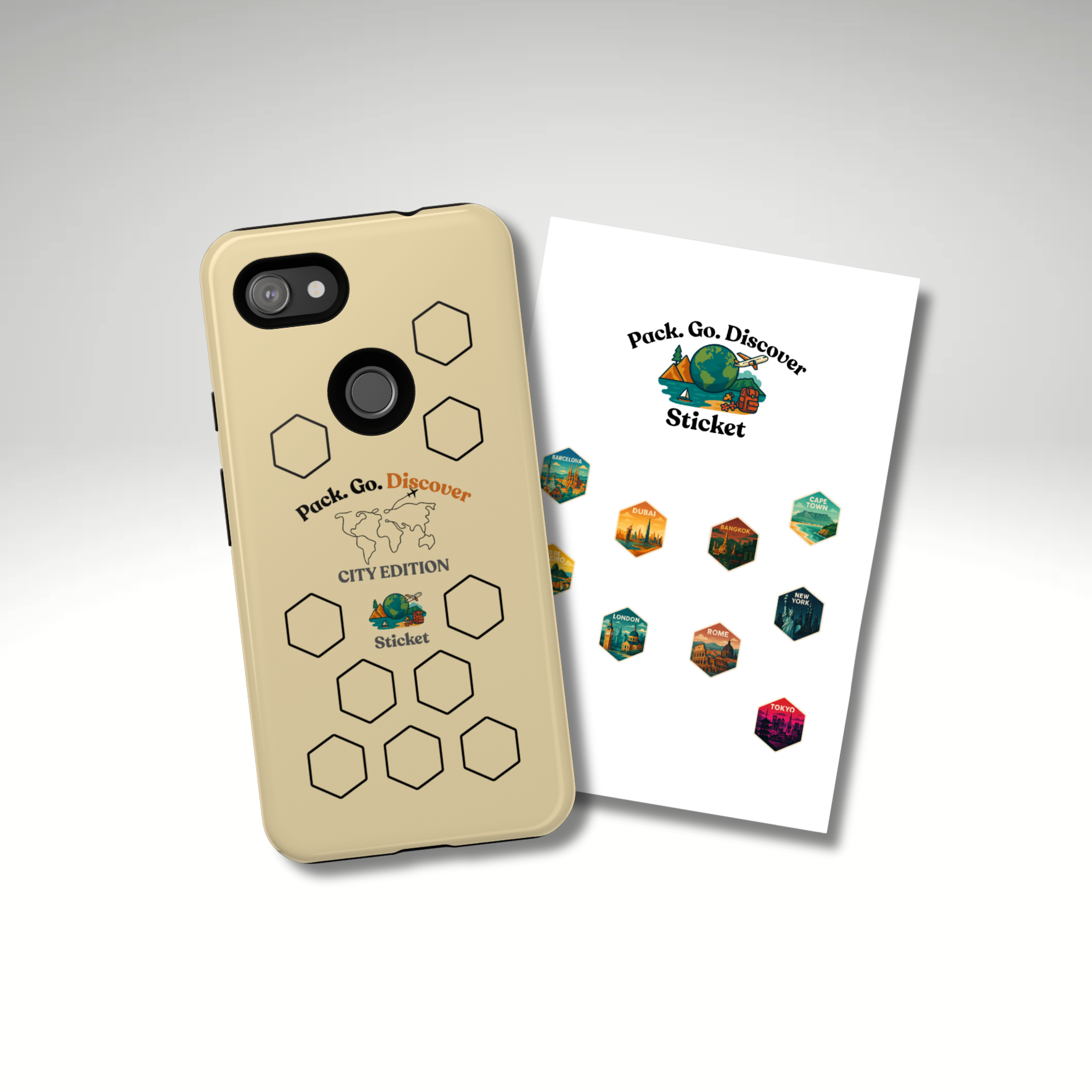 City Edition Phone Case for Google Phones + Sticker