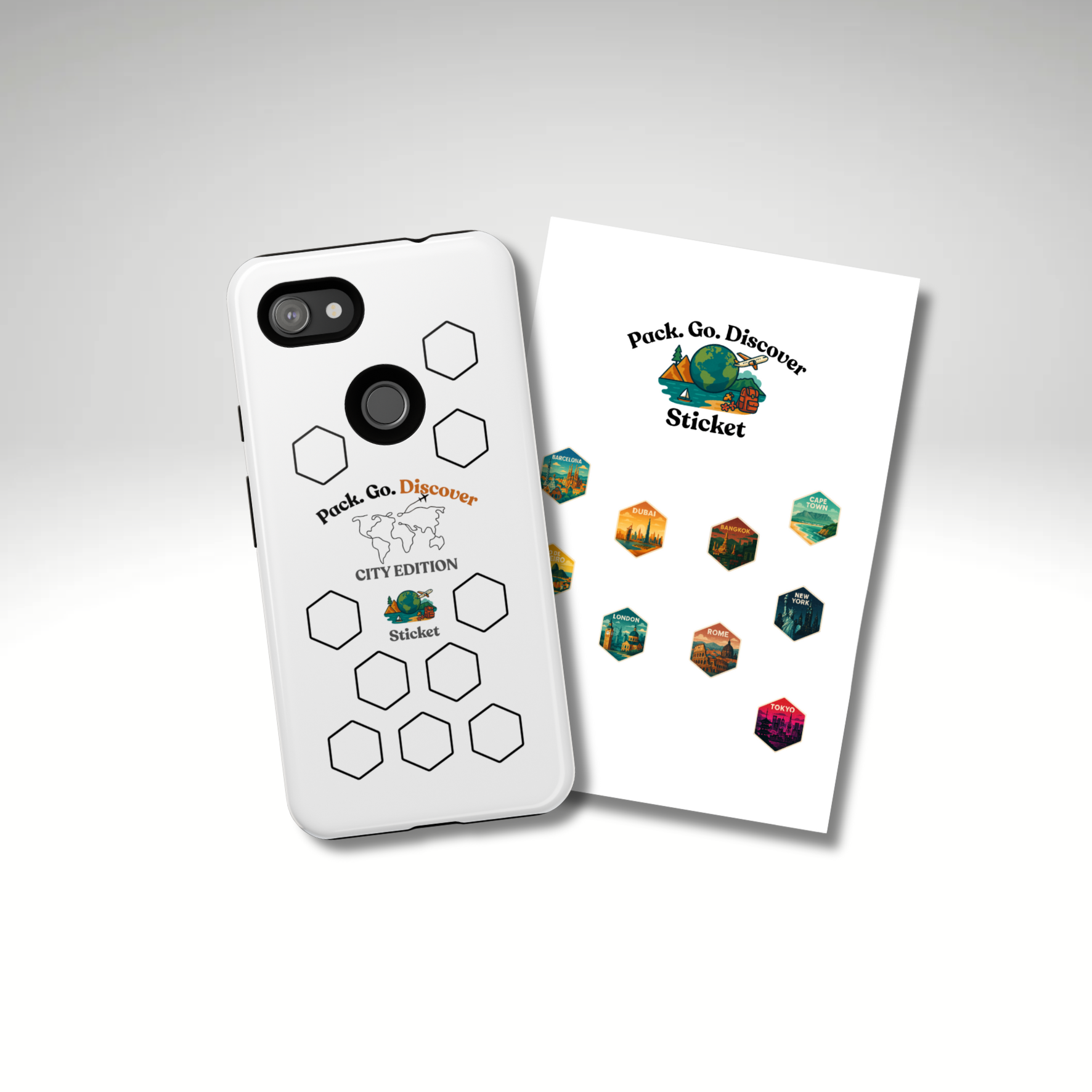 City Edition Phone Case for Google Phones + Sticker