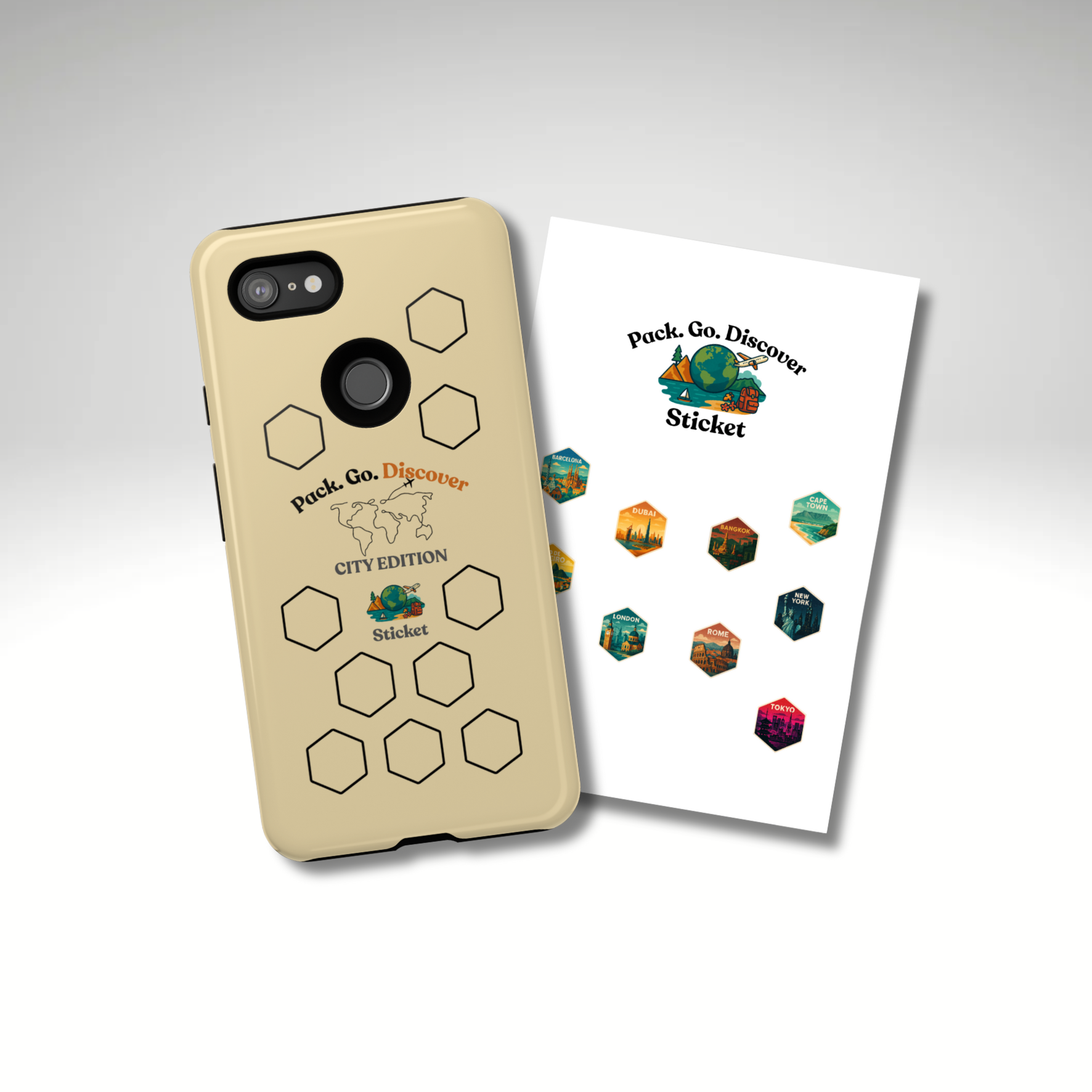 City Edition Phone Case for Google Phones + Sticker