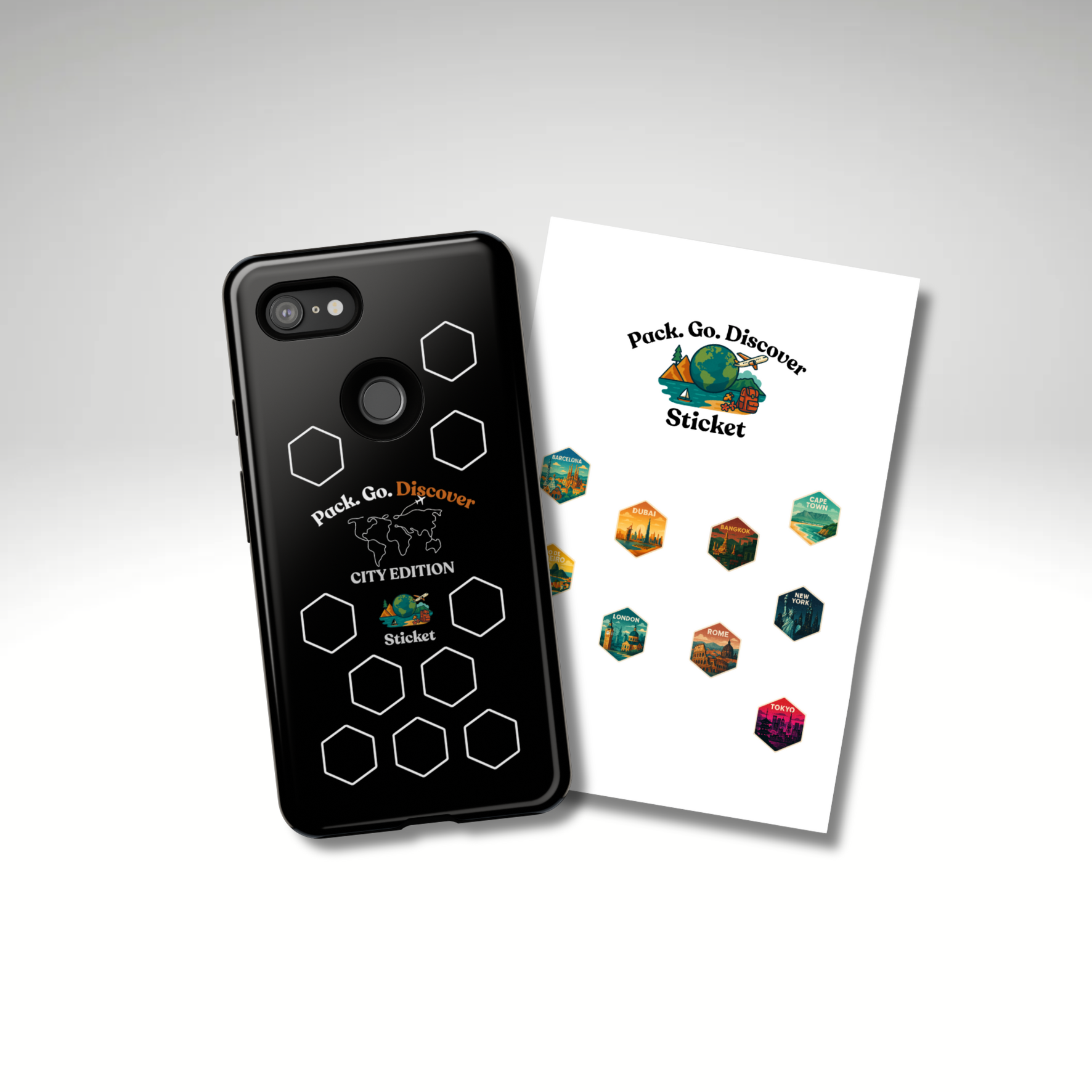 City Edition Phone Case for Google Phones + Sticker