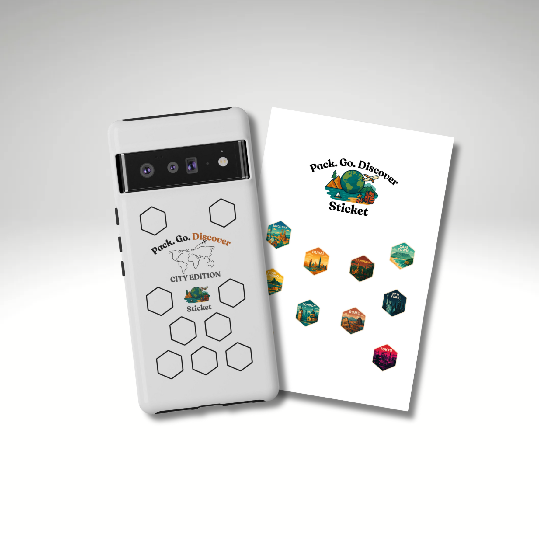 City Edition Phone Case for Google Phones + Sticker