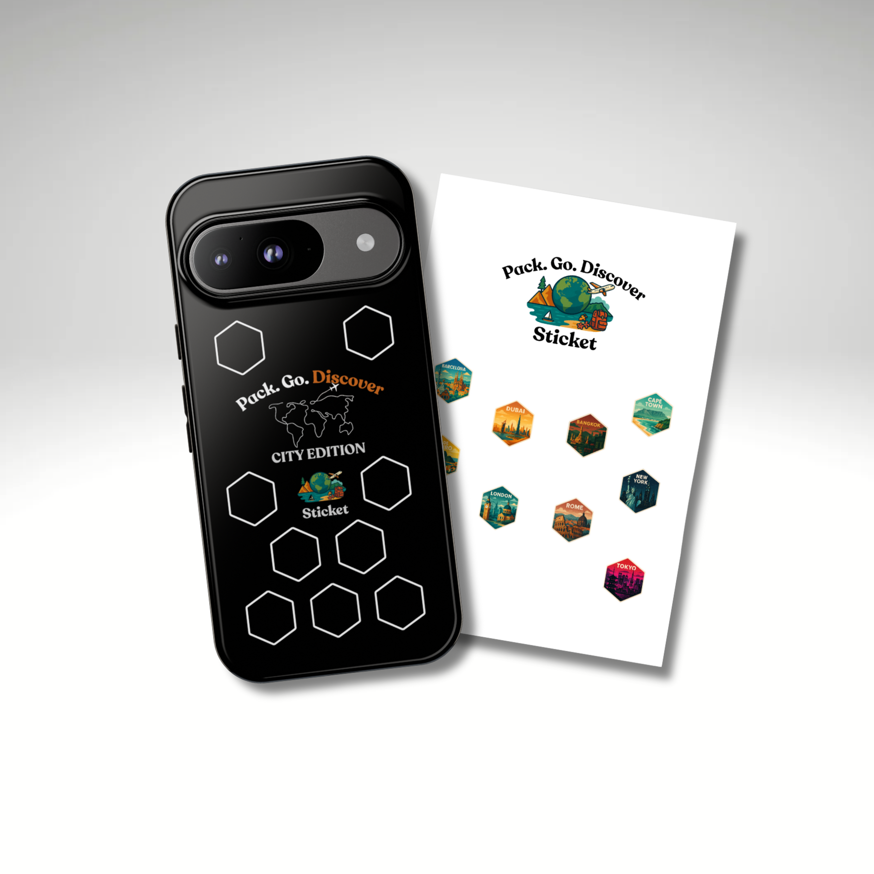 City Edition Phone Case for Google Phones + Sticker