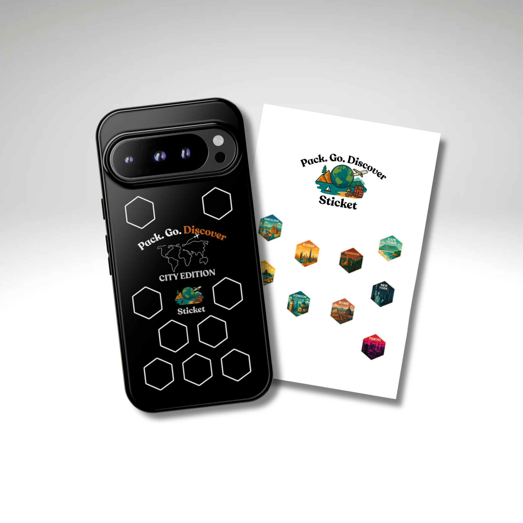 City Edition Phone Case for Google Phones + Sticker