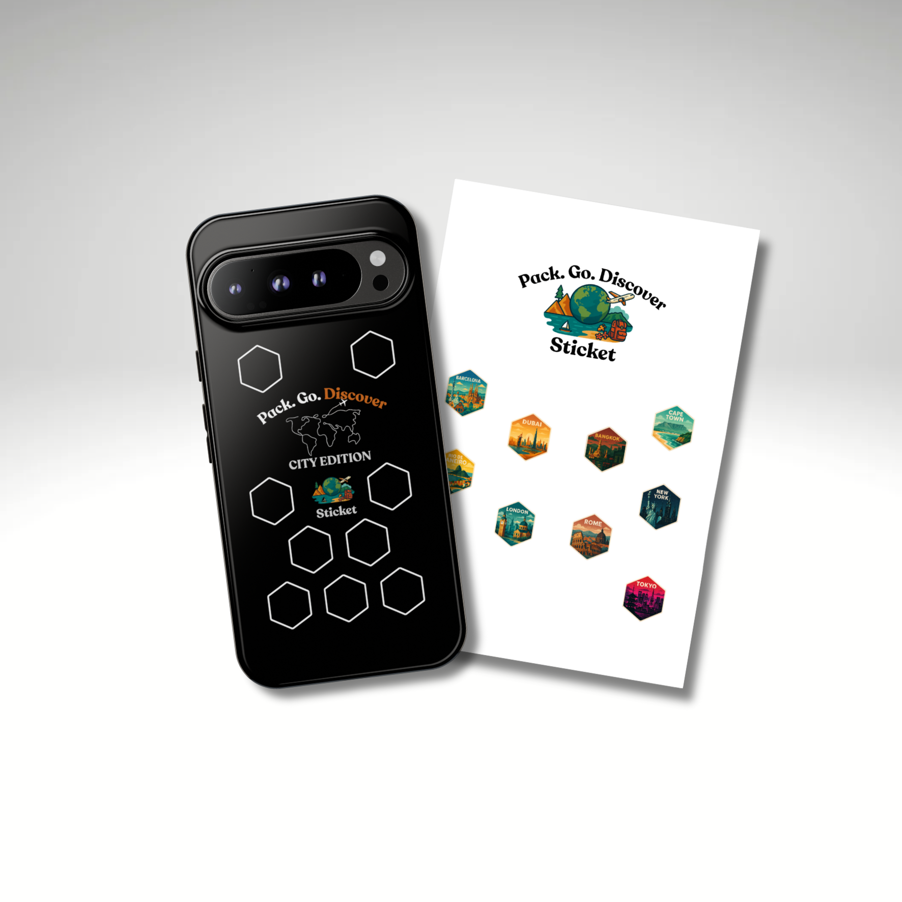 City Edition Phone Case for Google Phones + Sticker