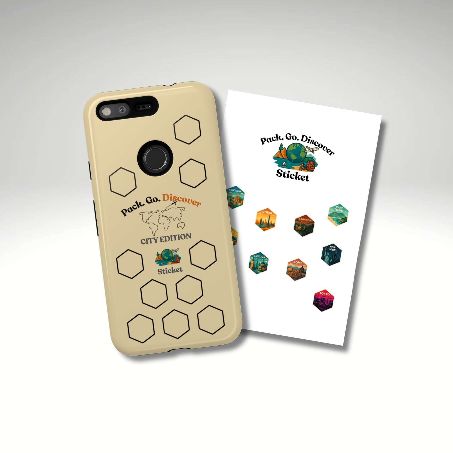 City Edition Phone Case for Google Phones + Sticker