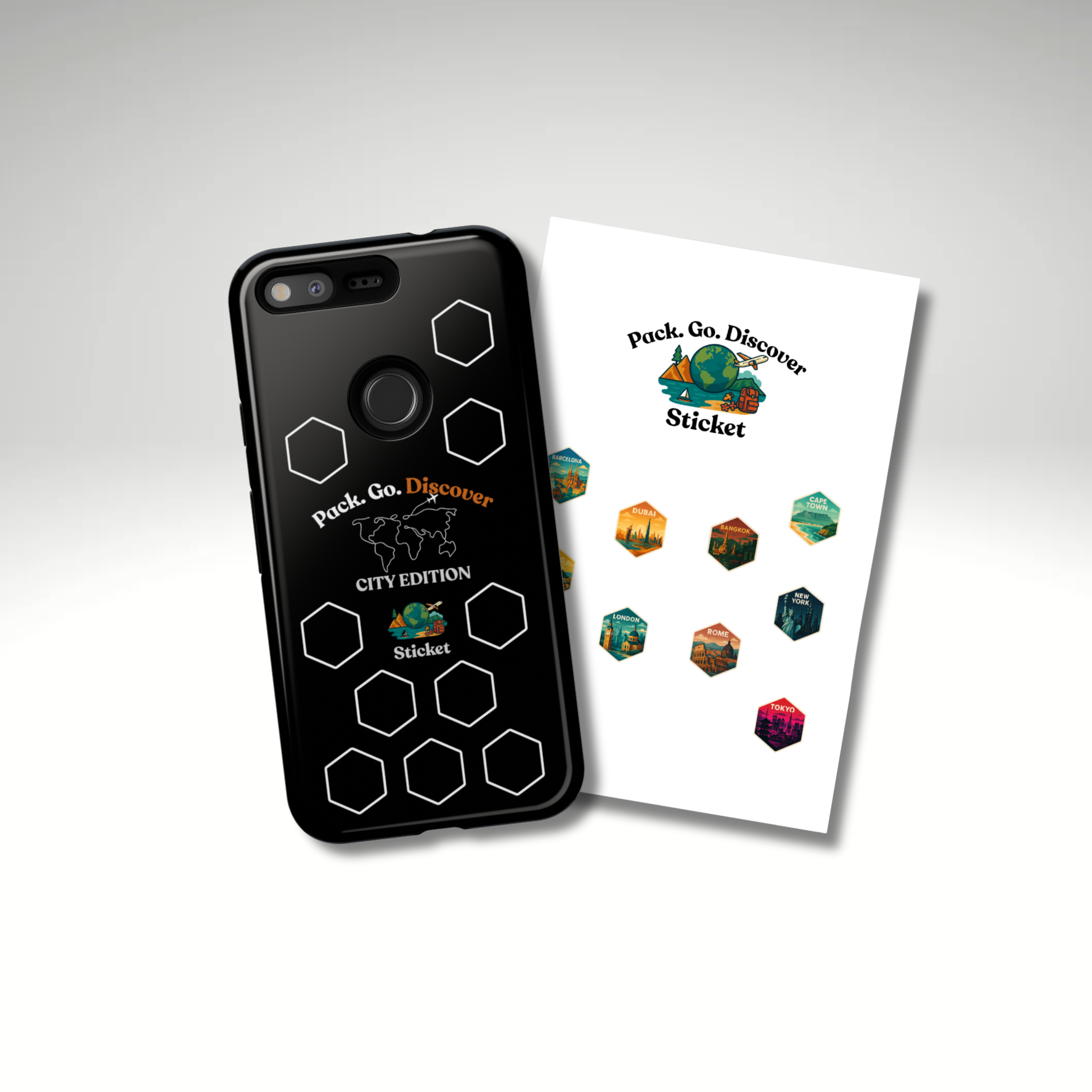 City Edition Phone Case for Google Phones + Sticker