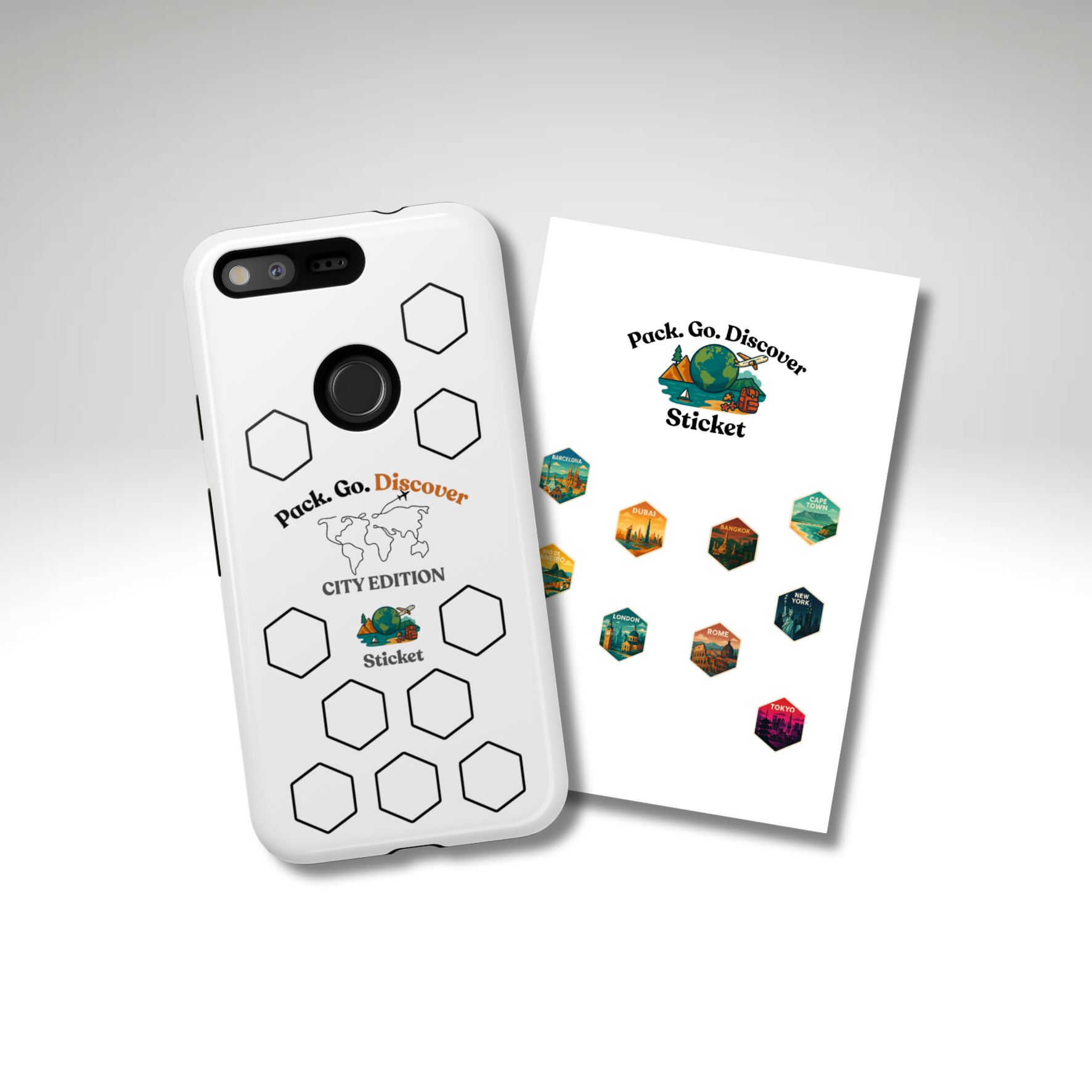 City Edition Phone Case for Google Phones + Sticker
